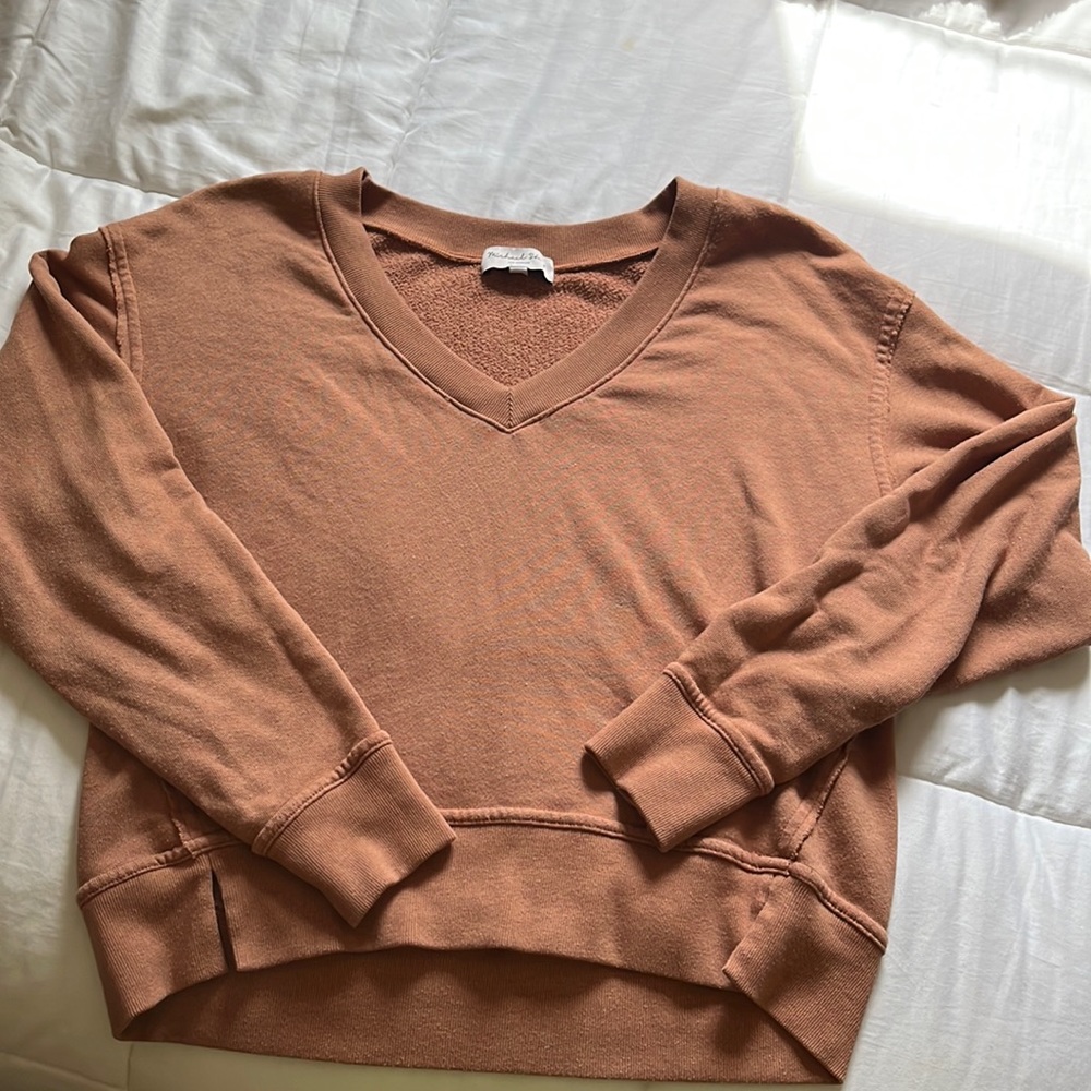 Micheal Stars Orange pullover sweatshirt
